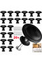 20 furniture knobs, handles, cabinet knobs, door handles, black stainless steel