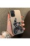 Poco M5S Compatible Motorcycle Rider Drawing with Helmet Printed Men's Style Phone Protective Case
