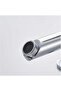 Single-hole bathroom sink faucet, silver stainless steel, single handle, hot and cold water compatible. - 3