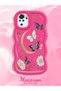 Redmi Note 10 4G/Note 10S Compatible Wavy Frame Moon Butterfly and Flower Pattern Silicone Phone Case