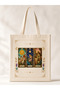 Tarot Card Themed Sublimation Print Raw Fabric Bag, Shoulder Bag, Shopping Bag - 2