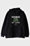 Error 404: Graphic Not Found Printed Design Black Hoodie