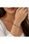 💎   Premium Shiny Purple Stone Leaf Detailed Elegant Women's Bijouterie Bracelet (20cm) - 2