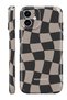 Iphone 12 checkmate classic essential slim full cover glossy printing camera protection hard phone case