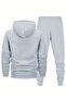 Unisex Paris Printed Oversize Hooded Tracksuit Set Loose Fit (Lover's Combination) - 2