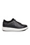 Navy Blue Genuine Leather Rubber Laced Comfortable Sole Men's Casual Shoes 4190 m - 2