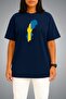 Oversize Sweden Flag and Map Chest Printed Unisex T-Shirt - 2