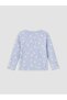 Blue Floral Baby Girl T-Shirt and Leggings - 4
