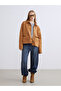 Esvab • Modern & Distinctive Shirt Roba Collar Women's Suede-Look Jacket - 3