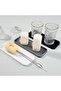 Silicone Drain Rack Sink Organizer Cup Holder Black Quick-Drying Soap Dish Sponge Holder Kitchen Two-Piece Gray - 2