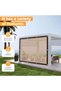 PE material shade sail, suitable for outdoor gardens, patios, backyards, balconies, and greenhouses. Dimensions: 4x5 meters / 13.1x16.4 feet. Beige. - 4