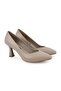 Women's Classic Heeled Shoes Goblet Heel Pointed Toe Matte Leather Slip-On L068.1109 - 3
