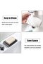 3-Piece Self-Draining Silicone Soap Dish, Flexible Bump-Proof Soap Drain Holder for Shower & Kitchen Counter, Black - 2