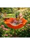 Bird Water Bottle - 14*14*65 cm - High-quality alloy material - Elegant floral design - Garden decoration - Pet supplies - Orange