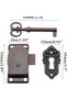 3-piece furniture decorative lock set with key for jewelry box and drawer - 2