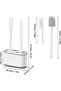 Toilet brush set, bathroom accessories, toilet cleaner, deep cleaning, multi-functional hanging toilet brush set for bathroom (pearl white) - 2