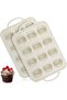 2-Piece Metal-Reinforced Food-Grade Silicone Baking Pans, Non-Stick Quiche & Cupcake Molds - 3