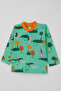 Baby Boy Pajama Set Safari Themed Cute Animals Patterned Front Snap Fasteners 4 Months-1 Year - 6