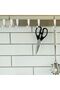 A set of 4 white door and window hooks, including decorative hooks, nails, and door brackets. - 5
