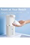 380ml Black Automatic Sensor Soap Dispenser, Wall-Mounted Rechargeable Electric Liquid Dispenser with 4 Adjustable Speeds - 2