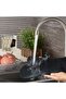 Black silicone oven mitts, 37cm, heat resistant up to 230°C, 2 pieces. - 2
