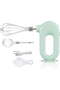 4-speed electric hand mixer, mini 4-speed adjustable wireless USB rechargeable electric mixer, portable hand mixer, 1500mAh egg beater (green)