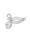 Delicate silver-plated hair clip with bow pattern