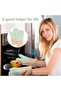 Mint Green Silicone Oven Mitts Set with Heat Resistance Up to 300°C, Includes Insulating Pads & Oil Brush for BBQ & Kitchen - 4
