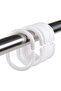 24-piece pack - Curtain tracks - Shower curtain hooks - Curtain rod hooks - Plastic curtain hooks - Curtain hooks - White