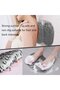 Shower mat - with suction cup, wall-mountable - exfoliating silicone massage cleaning mat - gray and blue - 21*29 cm - 3