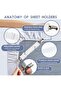 Six adjustable sheet fasteners, extended sheet fasteners to prevent sheets from wrinkling, and elastic sheet fasteners with metal clips for sheets - 4
