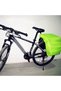 Pieces Bicycle Storage Rain Covers Waterproof Rear Seat Cover Double Bicycle Bag Luggage Carrier Backpack Outdoor Cycling Foldable Green - 2