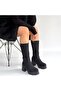 Moki Black Nubuck Heeled Boots - 4