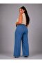 44-52 Size Jeans High Waist Wide Leg Stretchy Lycra Denim Pants - 6