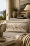 Toscana Olive Branch Flower Pattern Mediterranean Style Italian Style Vintage Beige Cream 1Pc Throw Pillow Cover Double Sided Throw Pillow Cover Digital Printing - 2