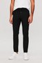 Men's Black Slim Fit Flexible Waist Lace-Up Fabric Trousers - 5