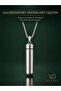Carry the Values in Your Heart Stainless Steel Cylinder Capsule Necklace