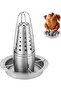 Stainless steel vertical stand for grilling poultry with cooking plate - aroma holder - non-stick coating - 3