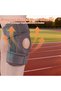 Compression Knee Brace with Silicone Straps, Sports Knee Brace, Usable on Calves and Lower Back, One Size Fits All, Unisex (Dark Gray) - 5