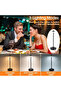 Two wireless, dimmable LED desk lamps, 2000mAh rechargeable battery, suitable for restaurants, bars, and bedrooms, black. - 3