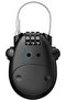 Three-digit combination steel cable lock - adjustable and secure