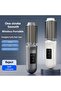 Cordless Curling Brush USB Rechargeable Portable Travel Mini Curling Iron 3 Temperatures Fast Heating 2600mAh Negative Ions Grey - 2