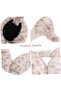 2-piece ear warmers with leopard print, warm plush animal print, white leopard print, unisex - 5