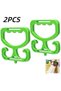 2-Piece Green Shopping Bag Holder Set, Easy-Grip Carry Handle 11.5x11x1.5cm for Tote Bucket Bags