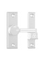 Door Latch with 90/180 Degree Rotation and Luminous Sliding Lock for Residences, Gates, Garages, and Gardens (White)