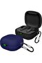 Earbud case, ultra-thin, shockproof, made of liquid silicone, storage pouch for Bluetooth earbuds, black and blue
