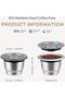 Refillable capsules for Nespresso, reusable in stainless steel coffee capsules, suitable for coffee machines. - 2