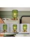 Mid-century Modern Spherical Glass Table Lamp – Dimmable Green Pumpkin Lamp (Ribbed Glass) - 2