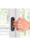4 Pcs Matte Black Self-Adhesive Aluminum Sliding Door Handles, Flat Oval Stick-on Pulls for Cabinets & Windows - 4