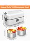 200W 220V Heated Stainless Steel Lunch Box & Thermal Warmer Bag Set - 2